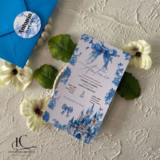 Alternative view of Invitatie de Botez Baiat Dior Vintage Royal Castle