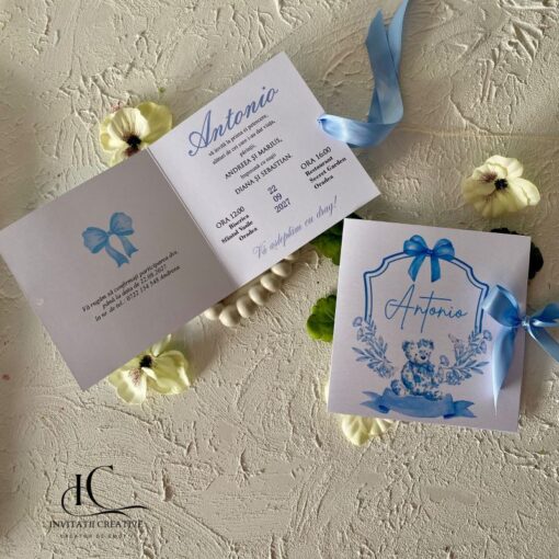 Alternative view of Invitatie de Botez Baiat Eleganta Ursulet Dior