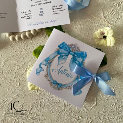 Alternative view of Invitatie Botez Baiat Motiv Chic Elegant Dior