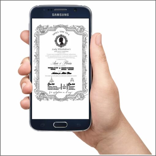 Alternative view of Invitatie Nunta Electronica Vintage Bridgerton