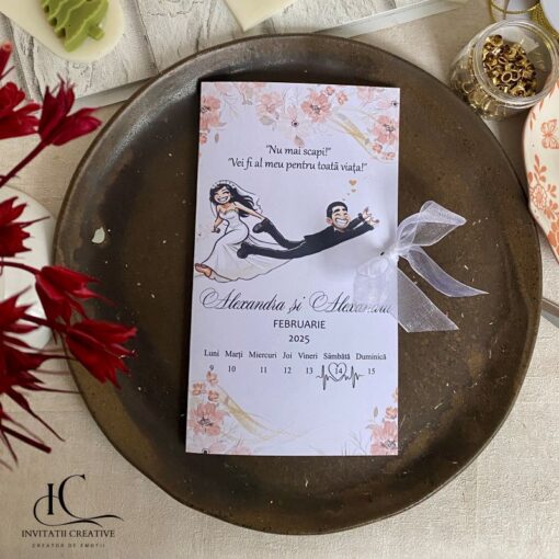 Invitatie de Nunta Haioasa cu Miri Forever Together