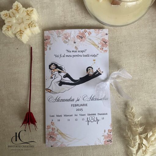 Alternative view of Invitatie de Nunta Haioasa cu Miri Forever Together