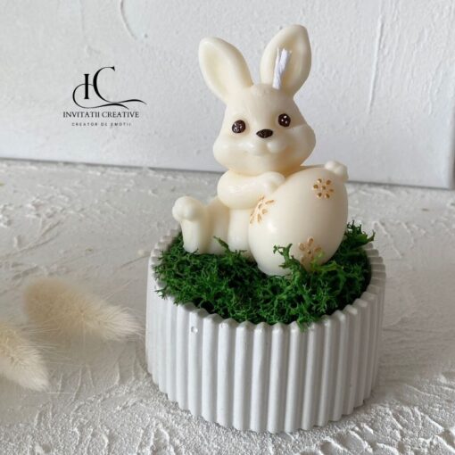 Lumanare Parfumata Decor Paste Iepuras cu Ou