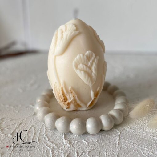 Lumanare Parfumata Ou cu Model in Relief Spring Bloom