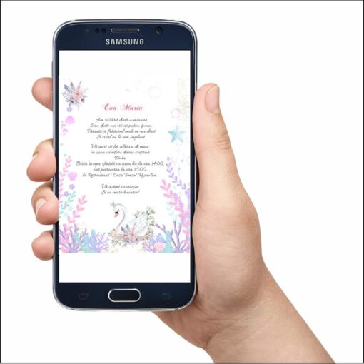 Alternative view of Invitatie Electronica cu Lebada si Tematica Maritima