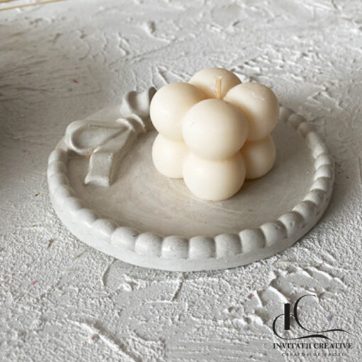 Alternative view of Lumanare parfumata bubble cu dantela