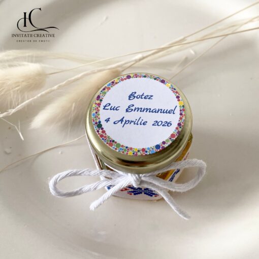 Alternative view of Marturie Borcanel cu Miere Traditional Model Alb-Albastru