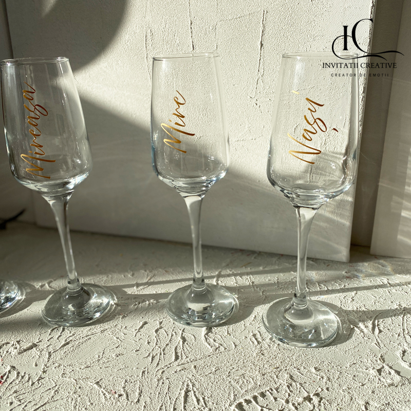 Set 4 pahare miri si nasi personalizate - imagine 4