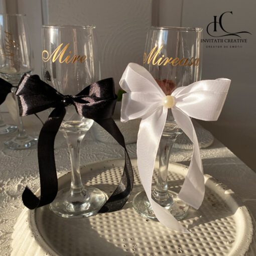 Set Pahare Miri Nuntă Personalizate in Stil Minimalist2