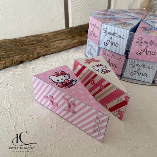 Cutie Felie de Tort Gradinita Scoala Hello Kitty