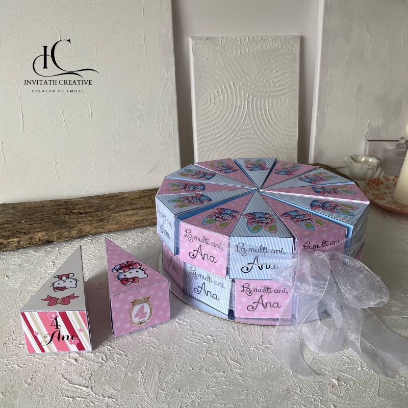 Cutie Felie de Tort Gradinita Scoala Hello Kitty - imagine 2