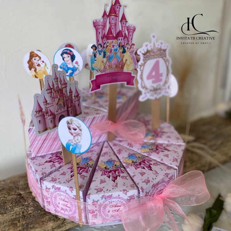 Cutie Felie Tort Gradinita-Scoala Printese Disney - imagine 4