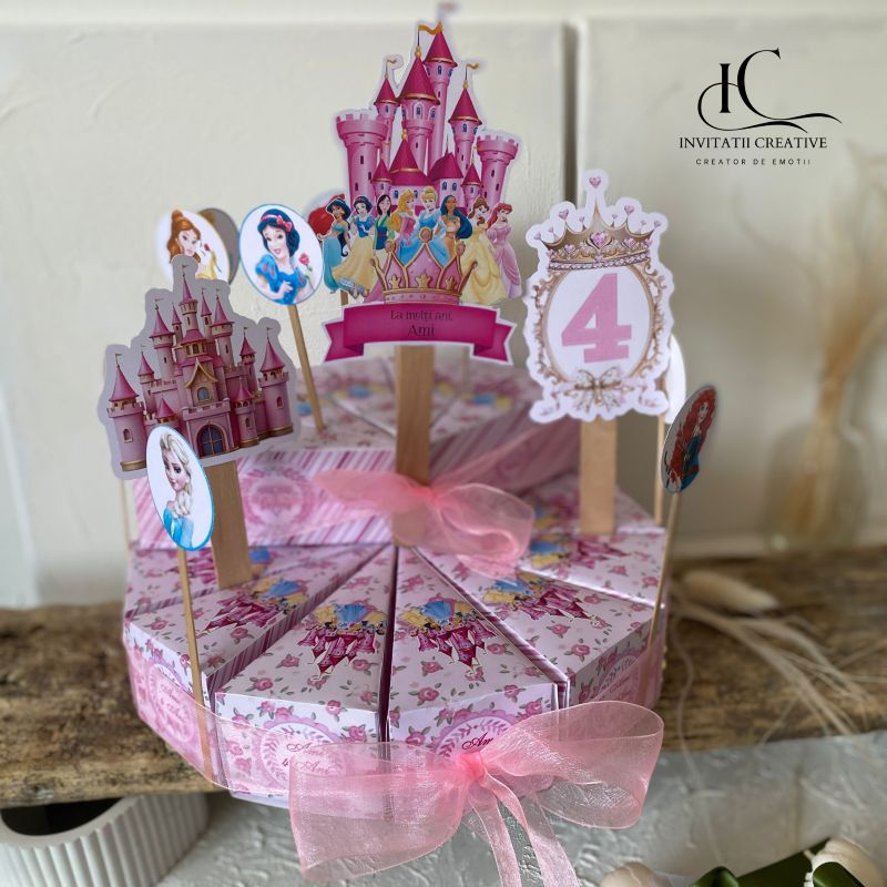 Cutie Felie Tort Gradinita-Scoala Printese Disney - imagine 3