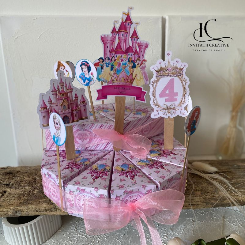 Cutie Felie Tort Gradinita-Scoala Printese Disney