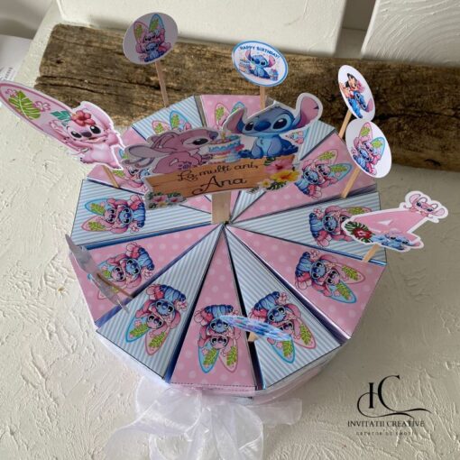 Alternative view of Cutie Felie Tort Gradinita-Scoala cu Stitch si Angela