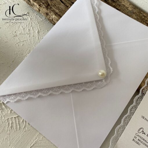 Alternative view of Invitatie de Nunta Boema cu Dantela In Love With Lace