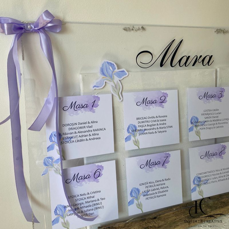 Lista Asezare-Panou Intampinare cu Fundite si Floare de Iris - imagine 3