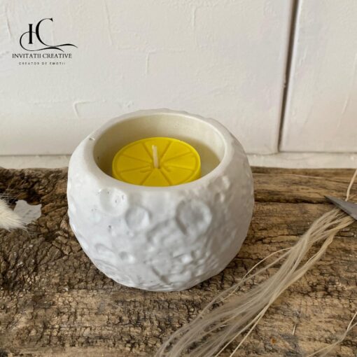 Lumanare parfumata vas lunar ceramic lemon