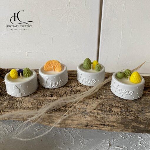 Lumanare parfumata vas mic Ceramic Fresh fruits