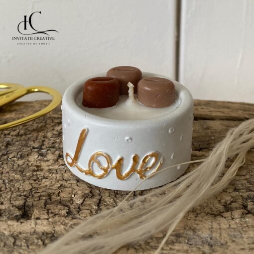 Marturie Lumanare parfumata Coffe Love in suport ceramic