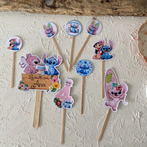 Set Topper Cutiute Felie Tort Stitch si Angela