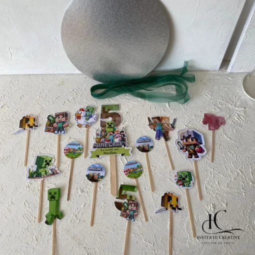 Set Toppere Personalizat Tematica Minecraft