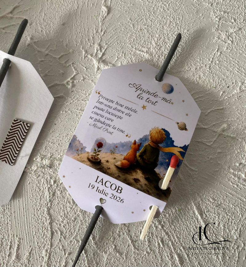 Artificii Botez Elegante Tematica Micul Print - imagine 3