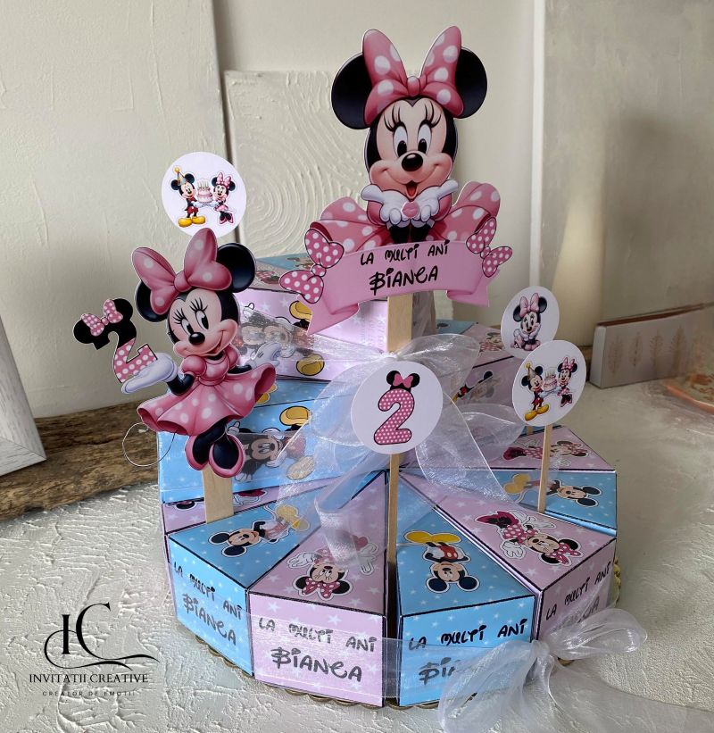 Cutie Felie Tort Gradinita Minnie Mouse si Mickey Mouse - imagine 3