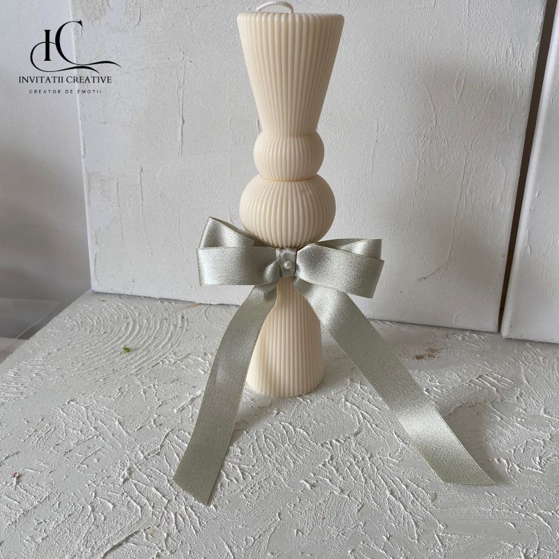 Lumanare Clepsidra cu Detalii Elegante Minimal - imagine 2