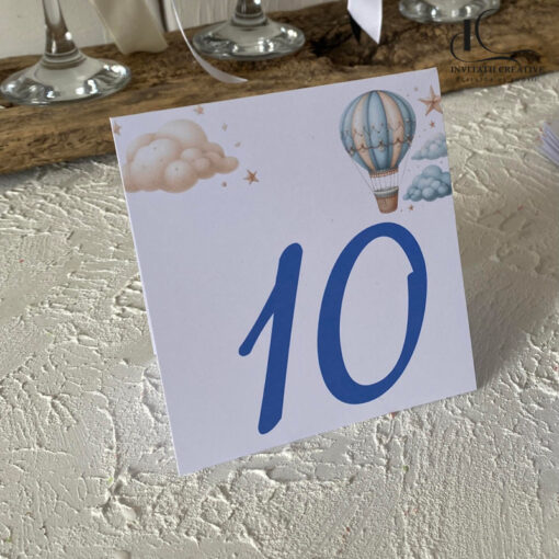 Numar de masa Botez Deosebit Norisori si Balon cu Aer Cald