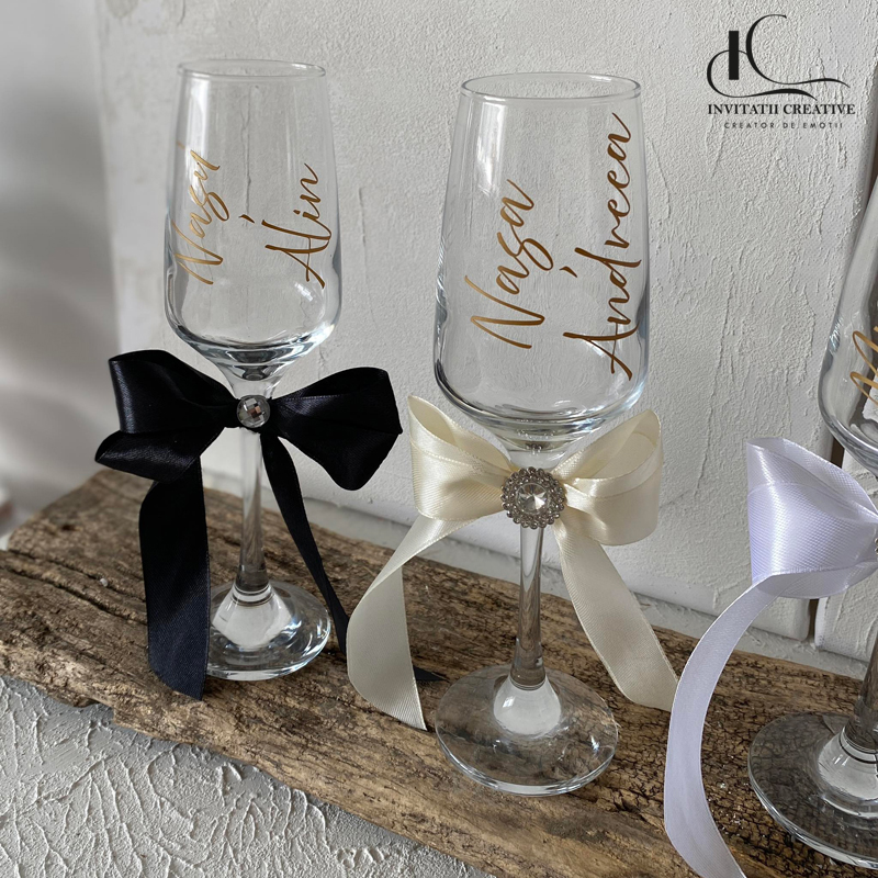 Set 4 pahare miri si nasi personalizate cu nume minimalist2