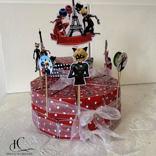 Alternative view of Set Topper Cutiute Felie Tort Buburuza si Motan Noir