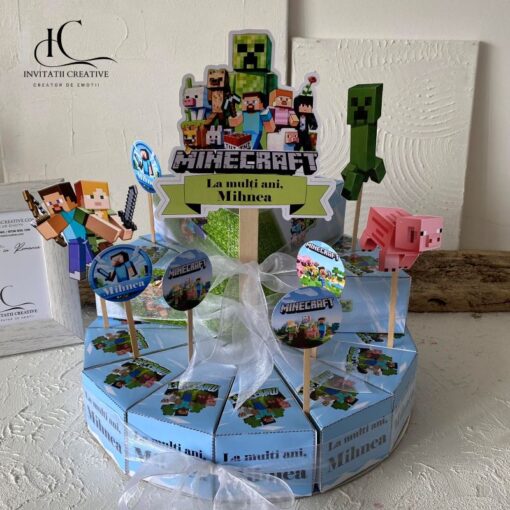 Alternative view of Set Topper Cutiute Felie Tort Personalizat Roblox