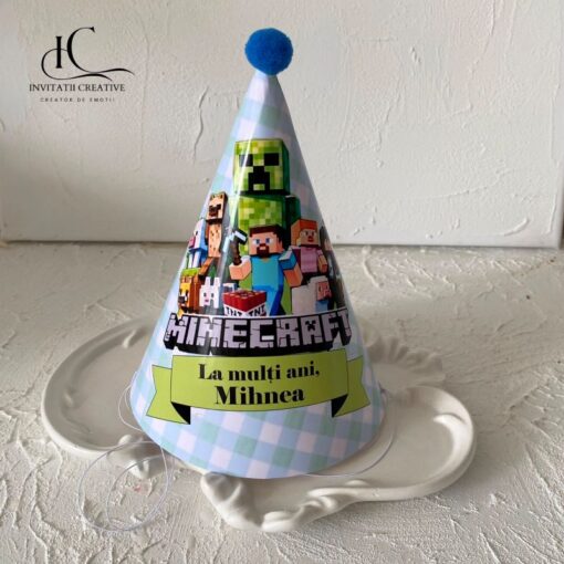 Coif Petrecere Copii Personalizat Minecraft