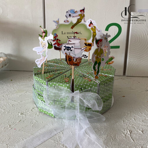 Alternative view of Set Topper Cutiute Felie Tort Personalizat Peter Pan Story