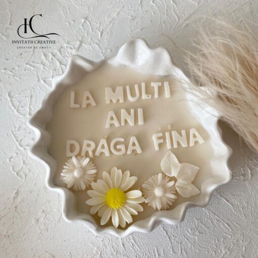 Lumanare Mare Personalizata La multi ani Draga Fina