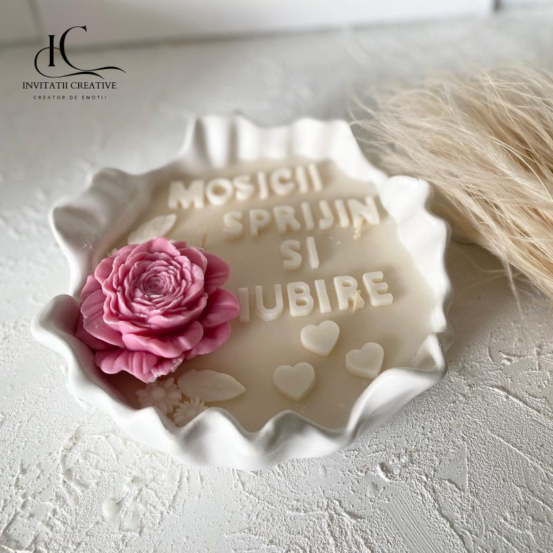 Lumanare Mare Personalizata Mosicii Sprijin si Iubire - imagine 3