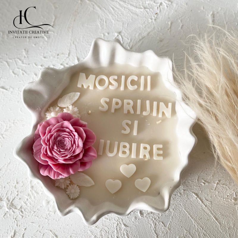 Lumanare Mare Personalizata Mosicii Sprijin si Iubire - imagine 2