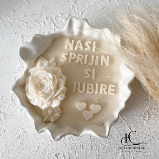 Lumanare Mare Parfumata Personalizata Nasi Sprijin si Iubire