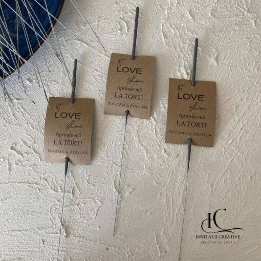 Artificii Personalizate Kraft Minimal Let Love Shine