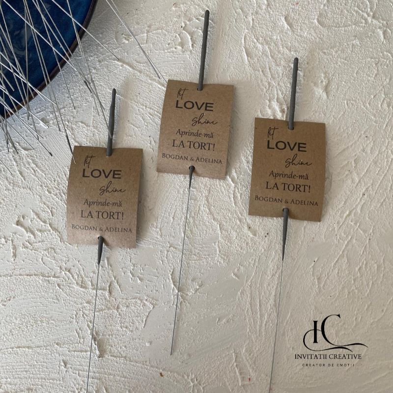 Artificii Personalizate Kraft Minimal Let Love Shine