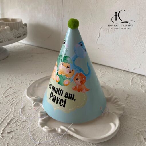 Alternative view of Coif Petrecere Copii Personalizat cu Tematica Dinozauri