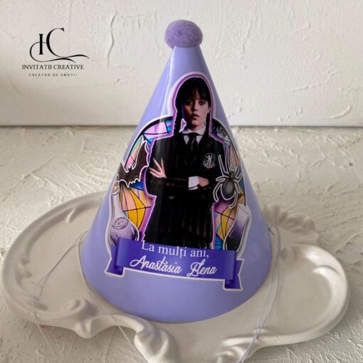 Coif Petrecere Copii Personalizat cu Tematica Wednesday