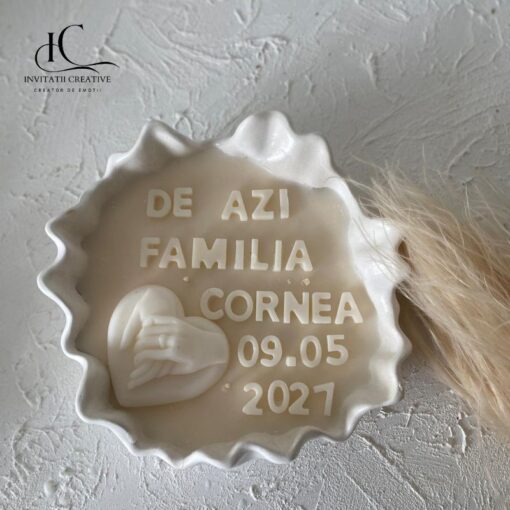 Lumanare Personalizata cu Mesaj De azi Familia