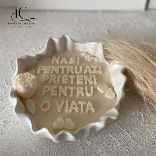 Alternative view of Lumanare cu Mesaj Nasi pentru azi prieteni pentru o viata