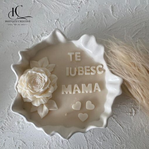 Alternative view of Lumanare Personalizata cu Mesaj Te Iubesc Mama
