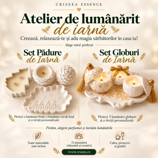 Atelier de lumânărit de iarnă – Globuri sau Pădure de Iarnă