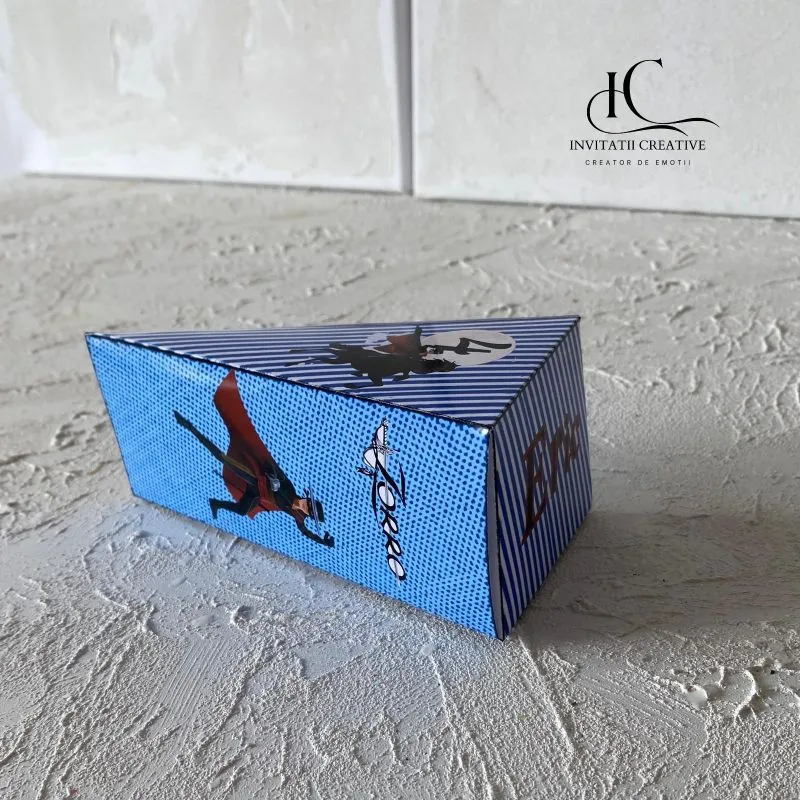 Cutie Felie Tort Personalizata Tematica Zorro - imagine 3