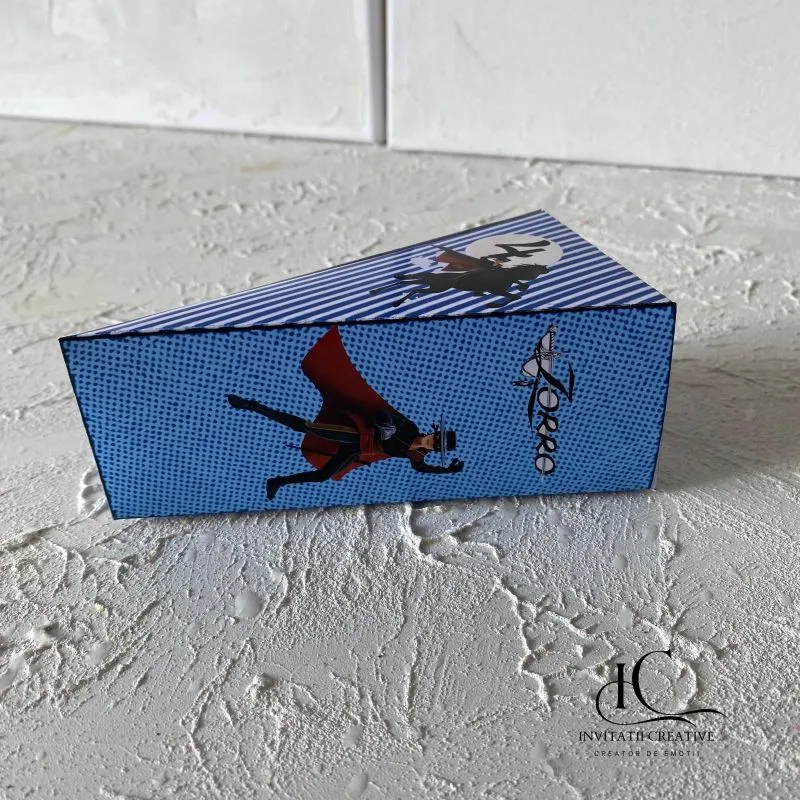 Cutie Felie Tort Personalizata Tematica Zorro